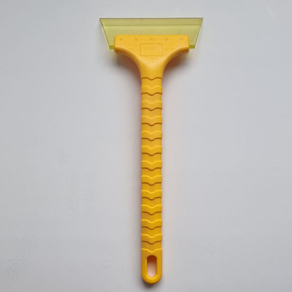 Vinyl Squeegee & Scraper Black Long Yellow Handle